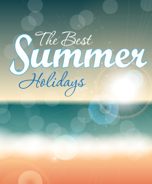 Yaz tatilleri vektör arkaplanı.