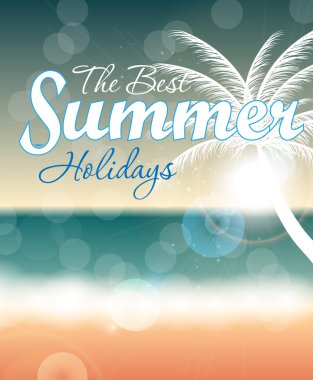 Yaz tatilleri vektör arkaplanı.