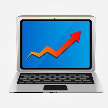 bilgisayar busness simge vektör çizim