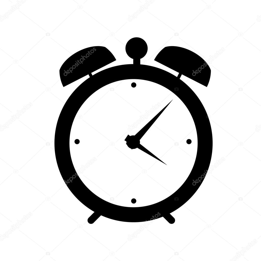 Clock alarm icon vector illustration