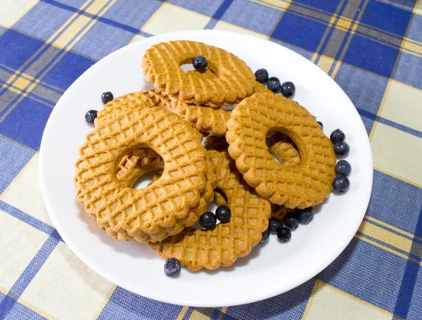 Kekse mit Blaubeeren — Stockfoto