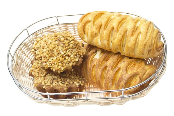 Gustoso croissant isolato sullo sfondo bianco . — Foto Stock