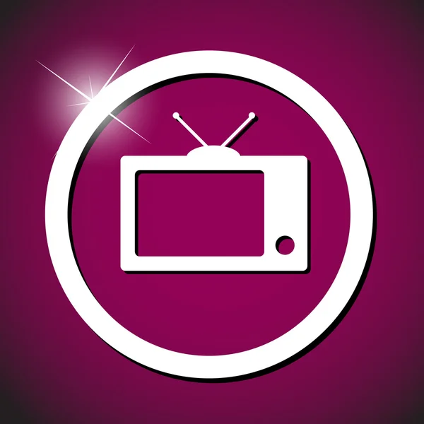 Ilustração do vetor do ícone da TV —  Vetores de Stock