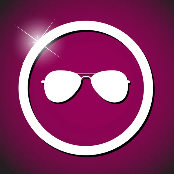 Sol glasögon ikonen vektor illustration — Stock vektor