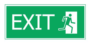 Yangın çıkışı. Vektör illüstrasyonu