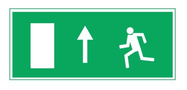 Yangın çıkışı. Vektör illüstrasyonu