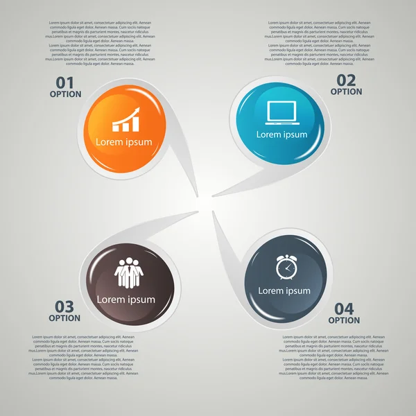 Ilustrasi elemen desain INFOGRAPHICS - Stok Vektor