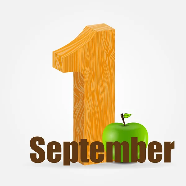 1 september datum vectorillustratie — Stockvector