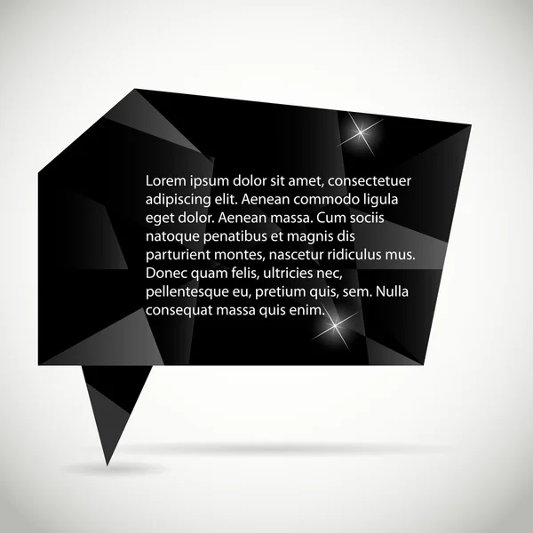 Abstrait beau diamant parole bulle illustration — Image vectorielle