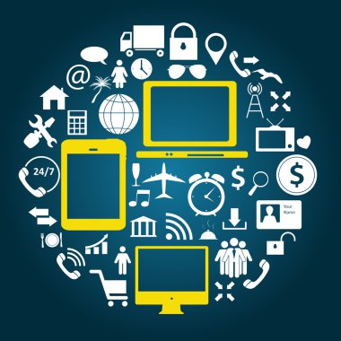 Sosyal medya konsept vektör illüstrasyonu