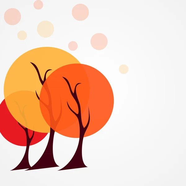 秋の木ベクトル図 — ストックベクタ