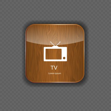 TV ahşap uygulama simgeleri