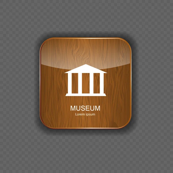 Icones de aplicação Museu ilustração vetorial — Vetor de Stock