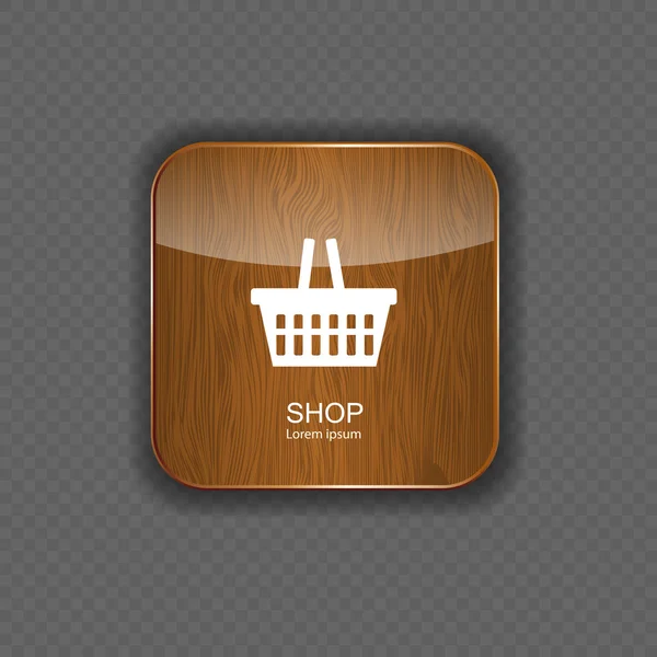 Shop wood application icons — Stock Vector