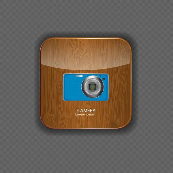 Camera wood application icons vector illustration — Stock Vector