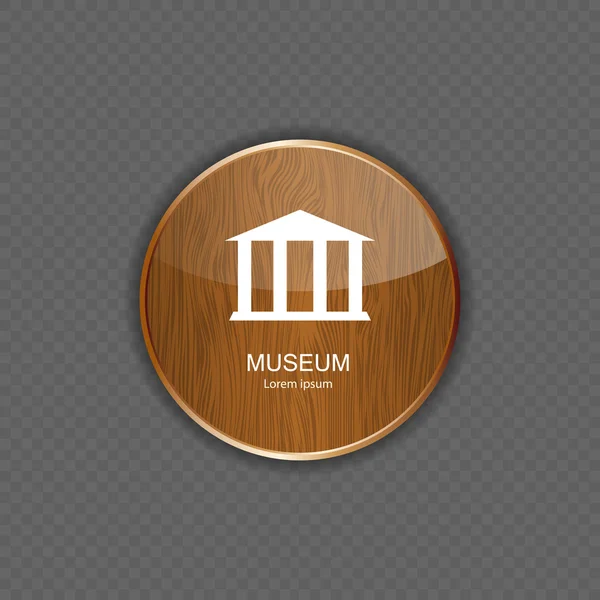 Museum toepassing pictogrammen vector illustratie — Stockvector
