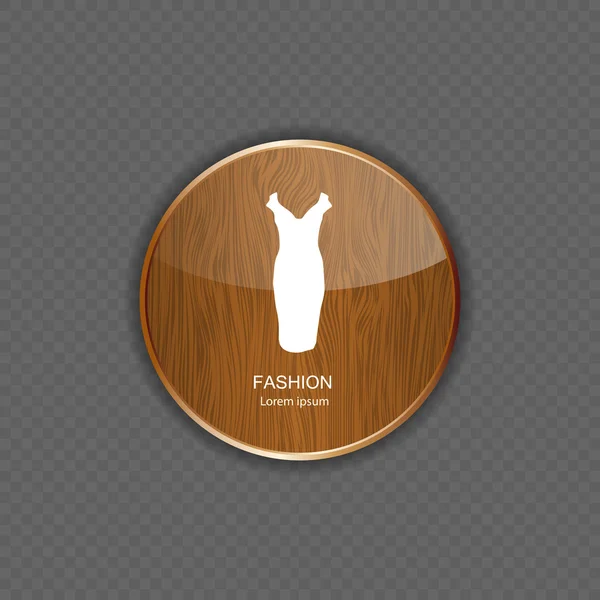 Drewno ikony mody wektorowych ilustracji — Wektor stockowy