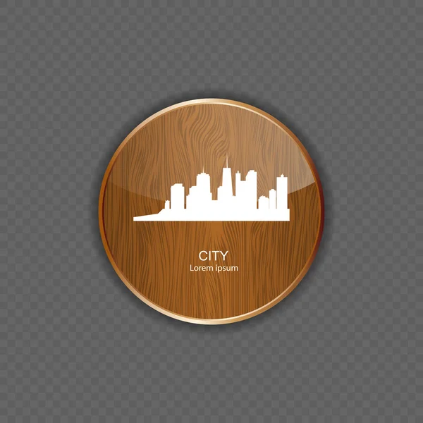 City wood application icons vector illustration — Stock Vector