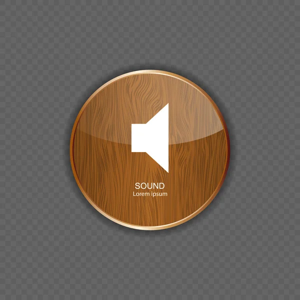 Applicazione musica legno icone vettoriale illustrazione — Vettoriale Stock