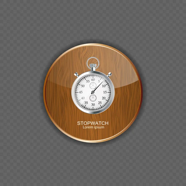 Stopwatch hout programmasymbolen vector illustratie — Stockvector