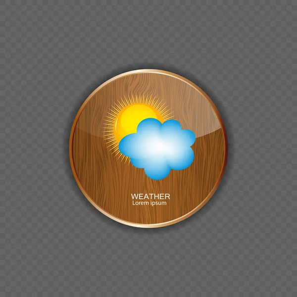 Icone applicazione legno meteo — Vettoriale Stock