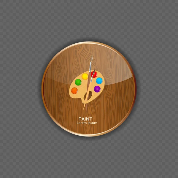 Pintura madera aplicación iconos vector ilustración — Vector de stock