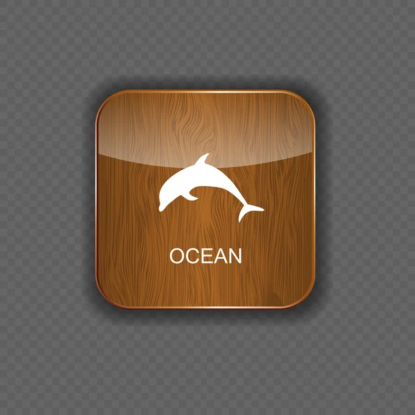 Ikony aplikací oceánu vektorové ilustrace — Stockový vektor