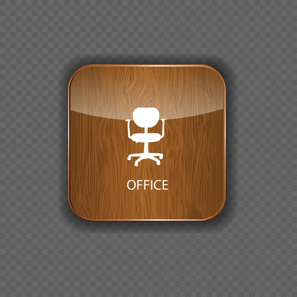 Office wood application icons vector — Stock Vector