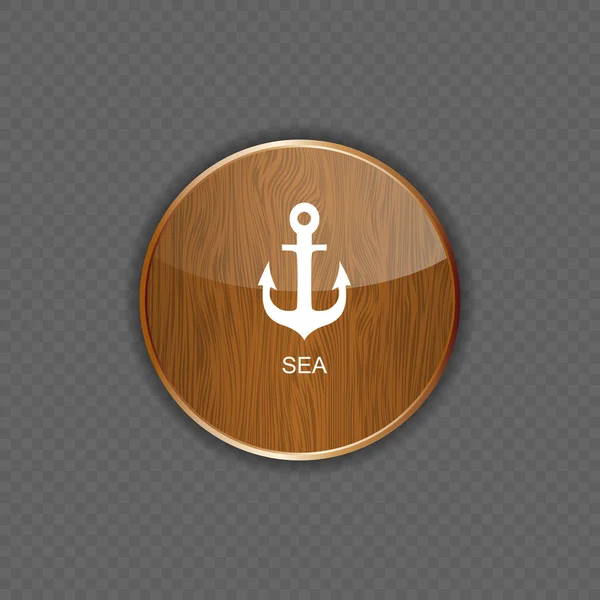 Sea wood application icons vector illustration — Stock Vector