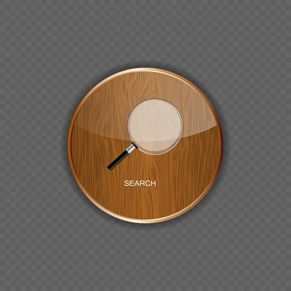 Pesquisa ícones de aplicação de madeira — Vetor de Stock