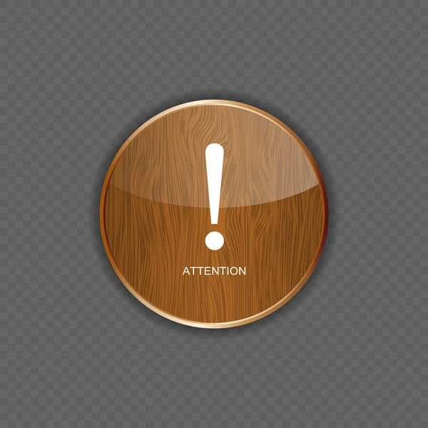 Attention icônes d'application en bois illustration vectorielle — Image vectorielle