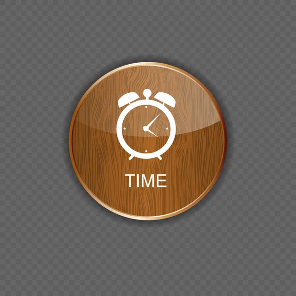 Montre icônes application bois — Image vectorielle