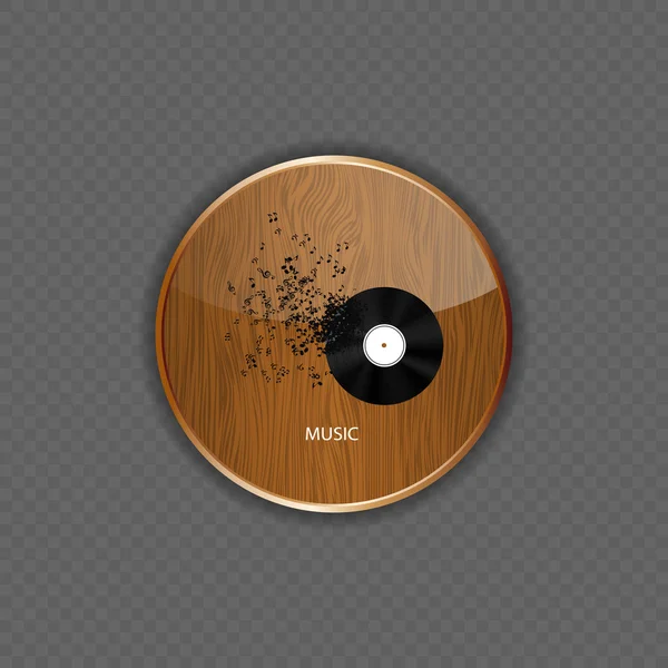 Icônes application bois de musique — Image vectorielle