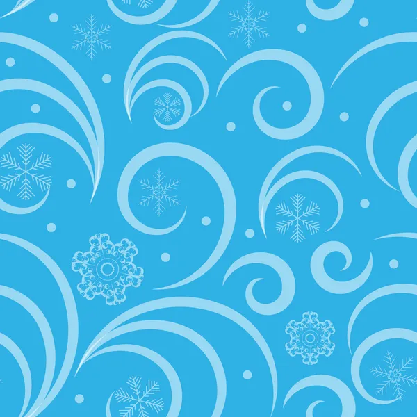 Snowflakes seamless pattern vector illustration — Stock Vector