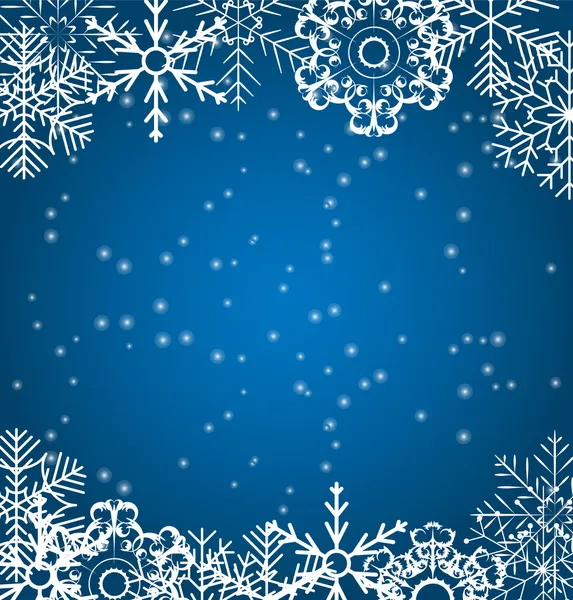 Navidad copos de nieve fondo vector ilustración — Archivo Imágenes Vectoriales