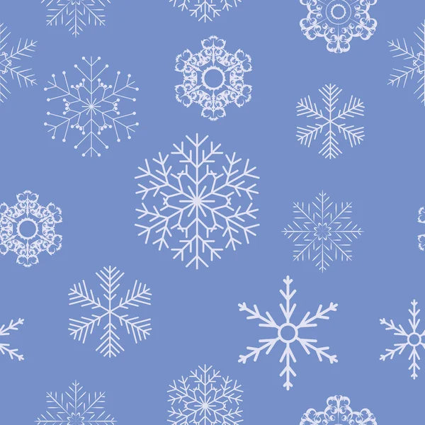 Snowflakes seamless pattern vector illustration — Stock Vector