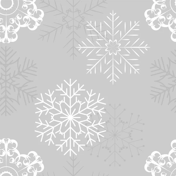 Snowflakes seamless pattern vector illustration — Stock Vector