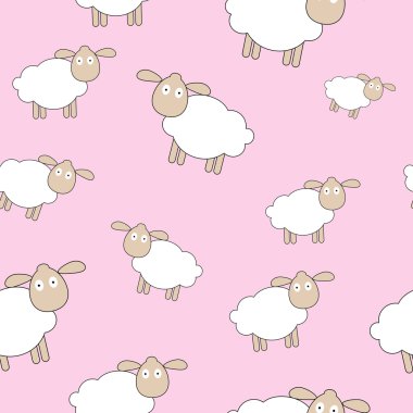 soyut kuzu Dikişsiz desen arka plan vektör çizim