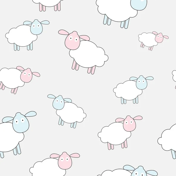Absztrakt bárány varrat nélküli mintát háttér vektor illusztráció — Stock Vector