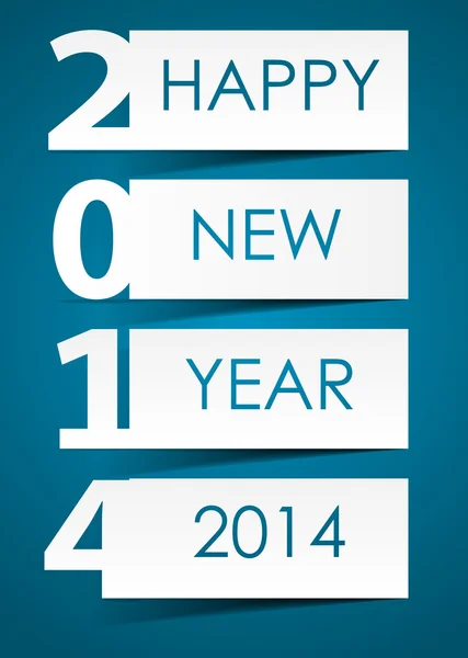 2014 Ilustrasi vektor tahun baru Happy - Stok Vektor