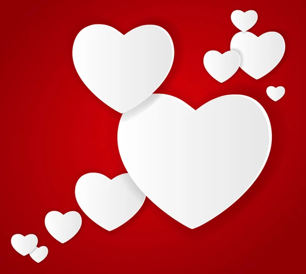 Glückwunschkarte zum Valentinstag mit Herz. Vektorillustration — Stockvektor