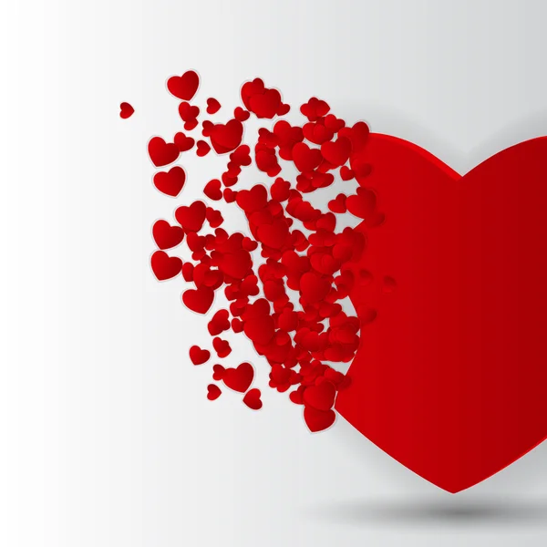 Cartão feliz Dia dos Namorados com coração. Ilustração vetorial —  Vetores de Stock