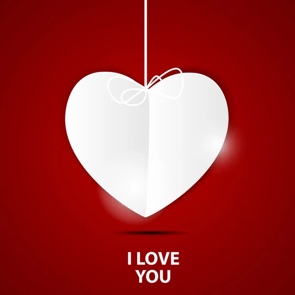 Šťastný Valentýn se srdcem. Vektorová ilustrace — Stockový vektor