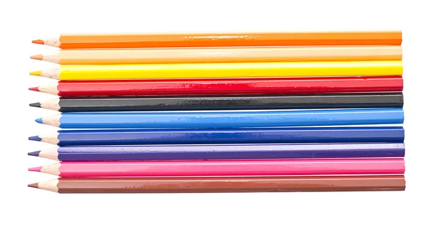 Renkli kalem üzerinde beyaz izole — Stok fotoğraf