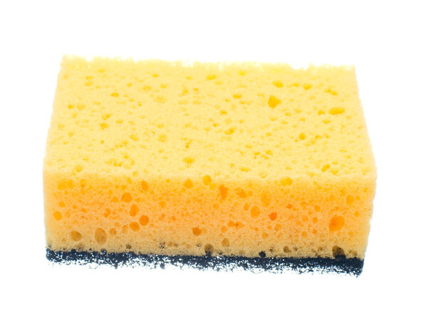 Sponge for washing dishes isolated on white background
