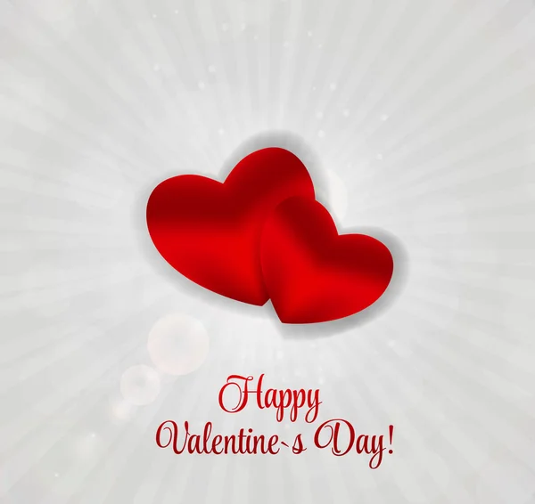 Glückwunschkarte zum Valentinstag mit Herz. Vektorillustration — Stockvektor