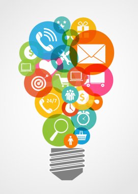 iş için farklı elektronik cihazlar kavramı internet. VEC