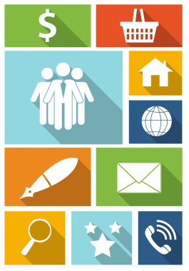 iş için farklı elektronik cihazlar kavramı internet. Vect