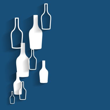 vektör çizim silueti alkol şişesi