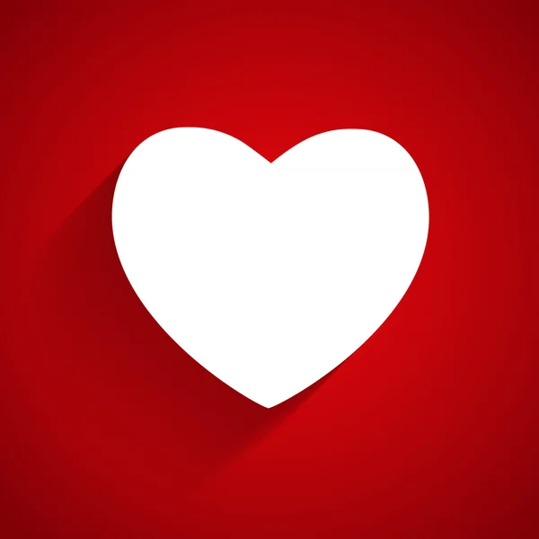 Tarjeta Feliz Día de San Valentín con Corazón. Ilustración de vectores planos — Vector de stock
